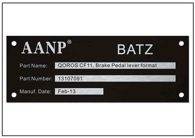 鋁合金汽車銘牌標(biāo)牌